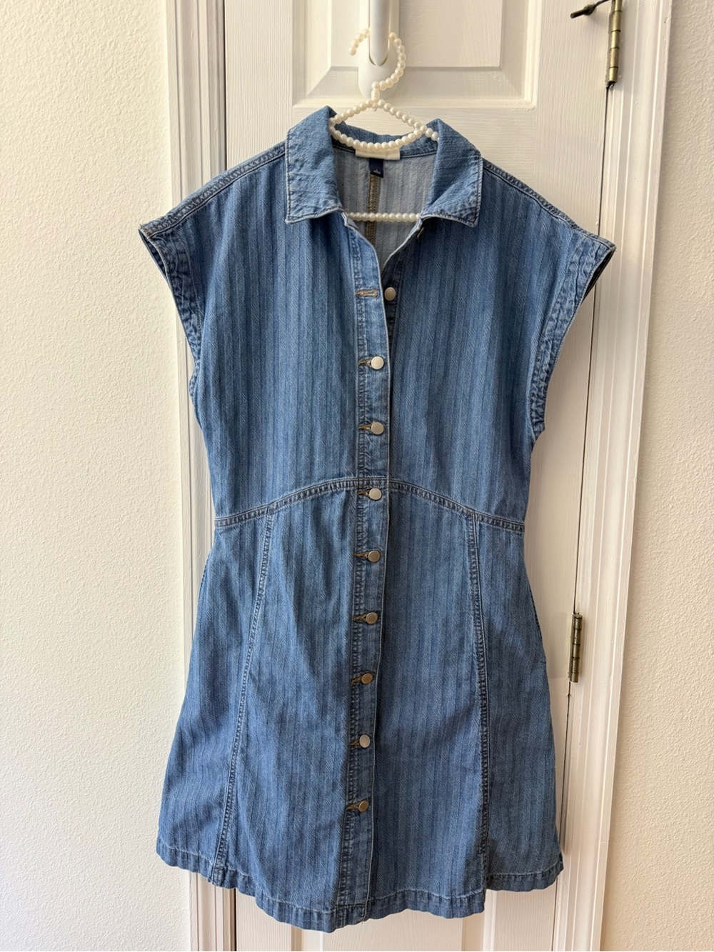 Universal Thread Denim Button-Front Mini Dress - Light Blue - Picture 2 of 4